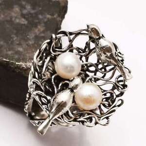 Pearl Ethnic Handmade Wedding Gift Ring Jewelry US Size-6.25 AR 61690