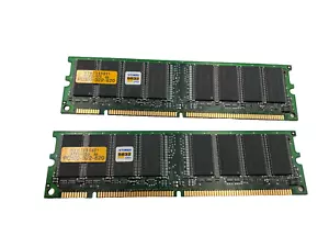 Hyundai 128MB PC100-322-620 SDRAM HYM7V75A1601 PC Desktop Memory RAM 2 Sticks - Picture 1 of 2