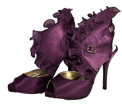 ZAPATOS MUJER ROSA SALVAJE URBAN68 MORADO TALLA 8 - SATINADO/ENCAJE - TACONES/PLATAFORMA Foto 1 de 4