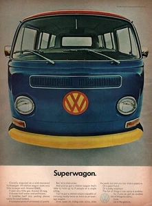 1968 Volkswagen Bus "Superwagon" Original Color Ad - Picture 1 of 1