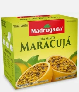 Madrugada Chá Maracujá Passion Fruit Tea 1 Case 30 Sealed Boxes 300 Tea Bags - Bild 1 von 5