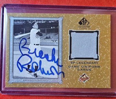 2001 SP Legendary Cuts Brooks Robinson Auto Jersey Orioles #J-BRO - Image 1 of 2