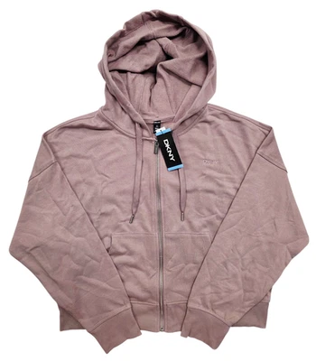 DKNY #11846 NEW Women's Full Zip Terry Cropped Hoodie MSRP $69.50 - Image 1 of 2