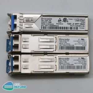 3x Brocade SFP Transceiver 33211-100 SMF 1310nm 1GE-LX - Picture 1 of 2