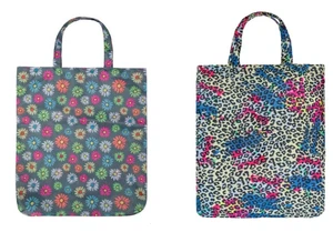Reusable Shopping Bag Folding Bag For Life Leopard Print Flower Print Strong NEW - Picture 1 of 9