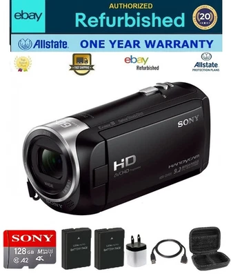 Sony Handycam HDR-CX405 HD Case 128GB Camcorder Bundle 🛡️eBay Refurbished [EX] - Image 1 of 4