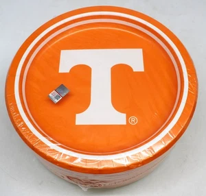 Tennessee Vols Premium Heavy Paper Plates 85 Ct Football Party 10 1/6" SEC - Picture 1 of 5