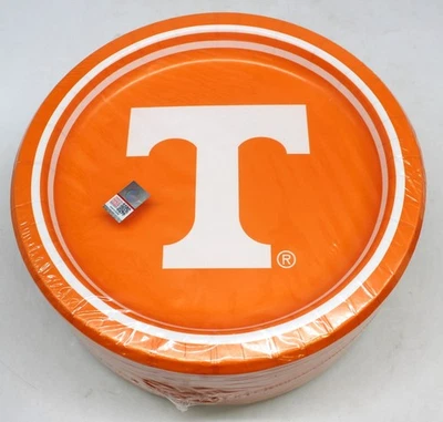 Tennessee Vols Premium Heavy Paper Plates 85 Ct Football Party 10 1/6" SEC - Image 1 of 4