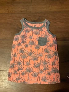 Childrens place orange tank top xs xtra small palm trees orange - Picture 1 of 3