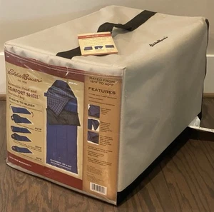 Eddie Bauer Removable Hood & Shell 15F - 40F Oversized Sleeping Bag 36" X 90” - Picture 1 of 12