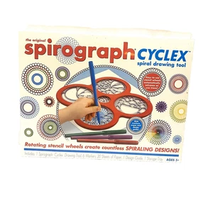 spirograph cyclex art crafts drawing set kit tool guide book and paper  - Picture 1 of 2