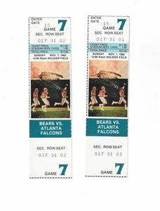 Chicago Bears vs Atlanta Falcons Unused Football Tickets From 11/7/1982 - Picture 1 of 2