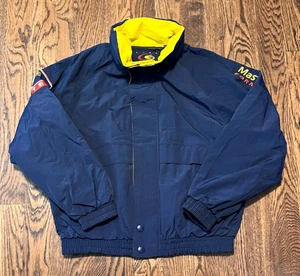 Vintage Mastercard Lola Formula One Team Jacket Large Racing Hidden Hood - Picture 1 of 4