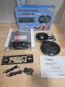 Vintage Pyramid Phase III Model 100 KIT DIY Cassette Player AM/FM Radio Speakers - Picture 1 of 9