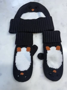 Sombrero y mitones de invierno Kate Spade Penguin - Imagen 1 de 4
