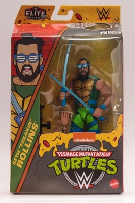 Figura de acción WWE Teenage Mutant Ninja Turtles Seth Rollins Elite sellada Foto 1 de 4