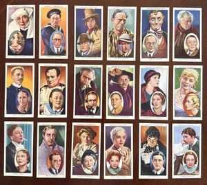 1938 Ogden’s Cigarette Juego Parcial de 18 Cartas-Actores Natural y Estudio de Personajes - Imagen 1 de 7