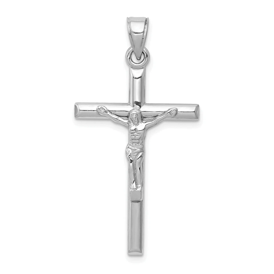 Goldia 14k White or Yellow Gold Crucifix Pendant