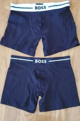 Calzoncillos boxer Boss Hugo - Paquete de 2 negros 50508877 algodón elástico talla S Foto 1 de 4