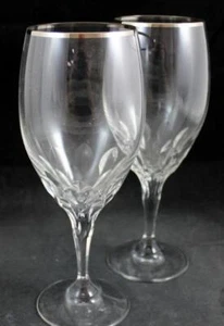 Gorham Crystal Diamond Platinum Group of 2 Iced Tea Glasses - Picture 1 of 2