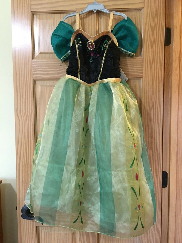 NWT Disney Store Frozen Anna Dress Costume Gown 9/10 Girls - Image 1 of 1