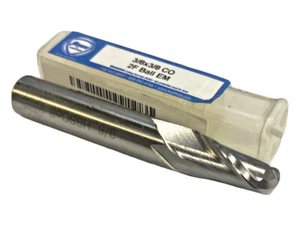 New Toolmex 3/8" - 2 FL, Single End, HSS Cobalt, Ball Nose End Mill  (5-221-025) - Picture 1 of 4