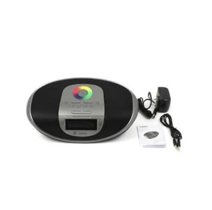 iKANOO BT009-GREY - Clock radio - 12 Watt - LED monochrome - Bluetooth - Silver - Picture 1 of 2