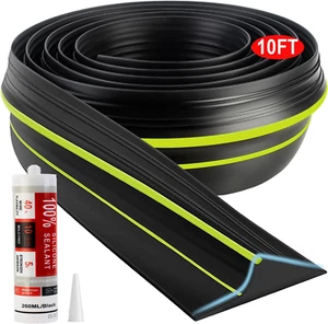Universal Garage Door Threshold Seal Strip 10FT Kit, Bottom Waterproof Rubber We - Picture 1 of 12