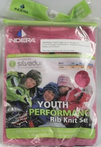 Indera Youth Winter Baselayer Set XL 18/20 Performance Rib Knit Top/Pants Pink - Picture 1 of 3