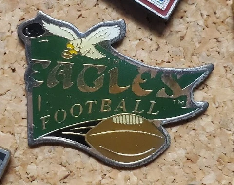 Philadelphia Eagles Lapel Pin, Pennant Flag, Bird And Ball Cover