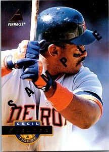 Cecil Fielder Pinnacle 10 First Base Tigers Sample 1994 Baseball Card