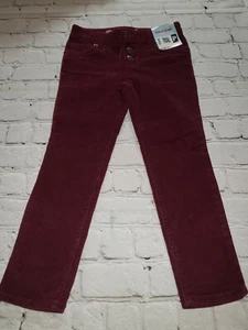 Cat & Jack 4T Toddler Girls Corduroy Pants in Burgundy Adjustable Waist - Picture 1 of 4