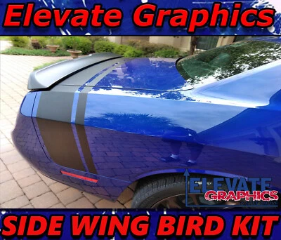 Calcomanías de vinilo con gráficos de pájaro ala lateral rayas para Dodge Challenger 2011-2023 Foto 1 de 4