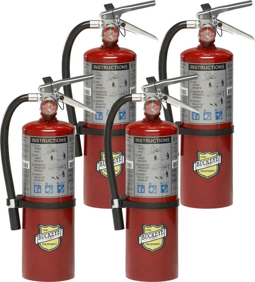 Buckeye Dry Chemical Hand Held Fire Extinguisher - 4 Pack (10914)