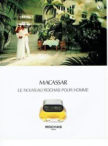 Werbung Advertising 028 1980 Herren Parfum Rochas Macassar - Bild 1 von 1