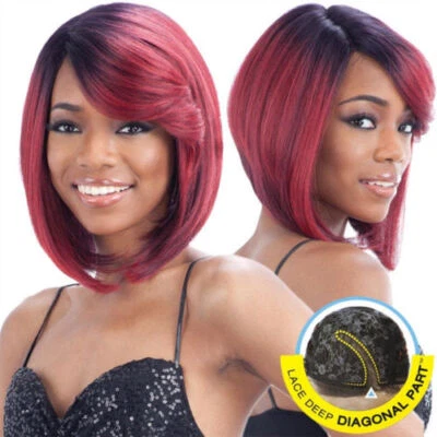 Peluca de cabello FreeTress igual encaje profundo invisible L - color flor dulce 1B Foto 1 de 3