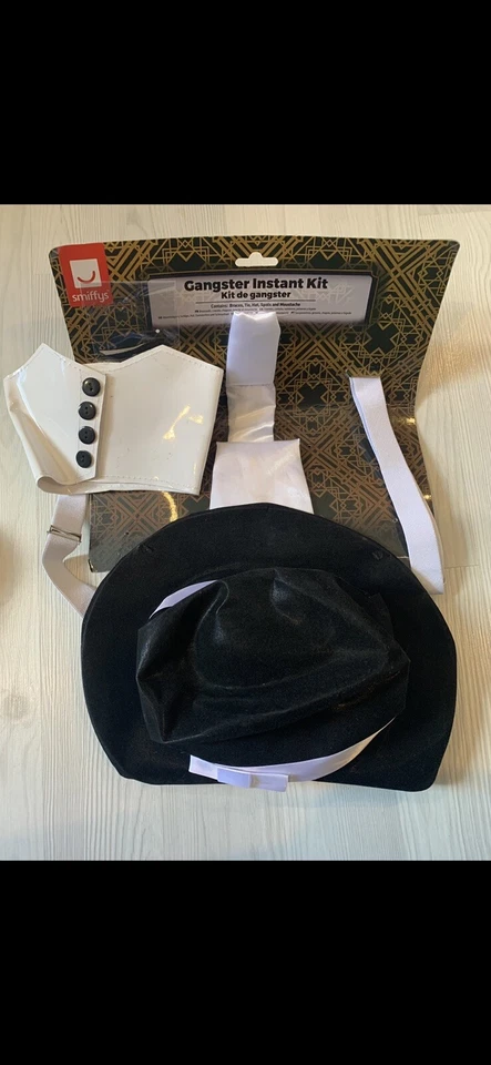 Disfraz de gángster Cosplay - Correas para cuello de sombrero Foto 1 de 1
