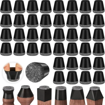 40 Stk Flexible Stuhlbein Schutzkappen Filzgleiter Bodenschutz Schoner Elastisch - Bild 1 von 4