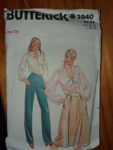Butterick Sewing Pattern No 3940 Pants and Skirts Size 14 Used - Picture 1 of 2