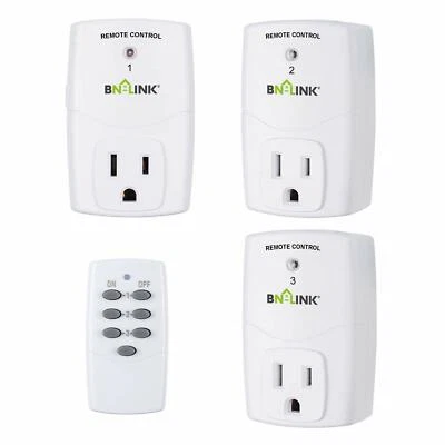 BN-LINK Mini Wireless Remote Control Outlet Switch Power Plug