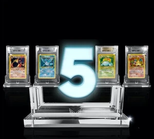 5 x ARK-IGNIS Becketts BGS/SGC Acrylic Graded Card Stand Pokemon MTG NBA DBS - Picture 1 of 6