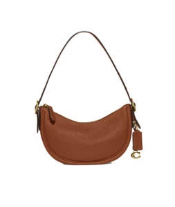 ❤️ Borsa a tracolla Coach Luna oro/ambra brunita morbida pelle di ciottoli - Foto 1 di 4