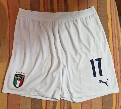 PANTALONCINI NAZIONALE ITALIA AZZURRA INDOSSATI UNDER 19 NUMERO 17 PUMA - Immagine 1 di 4