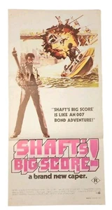 Daybill Shaft's Big Score Original Australian Cinema Movie Poster Vintage 70's - Foto 1 di 11
