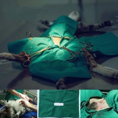 Pet Surgical Cotton Towel Drape Sterilization Ligation Surgery Hole Cloth Fabric - Image 1 of 4