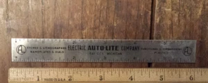 6-inch metal ruler - ELECTRIC AUTO-LITE COMPANY Bay City, Michigan - Picture 1 of 5