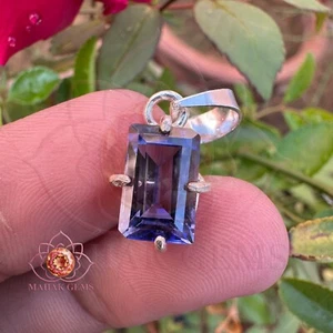 Natural 10.45 CT Certified Blue Sapphire Loose Gemstone Pendant 925 Solid Silver - Picture 1 of 6