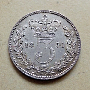 Victoria Threepence 1850  Silver High Grade 3D Silver (myrefn48) - Picture 1 of 2