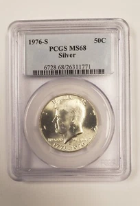 1976-S MS 68 Kennedy Silver Half Dollar PGCS, 50c, JFK   - Picture 1 of 2