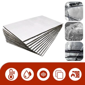 10 Sheets 5mm Car Sound Deadener Heat Insulation Mat Car Hood Insulation Silent - Picture 1 of 12